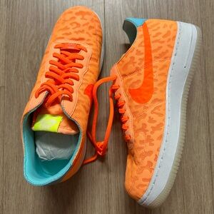 Nike Air Force 1 Low TXT Orange Mesh women’s jazzy size 10.5  NEW
